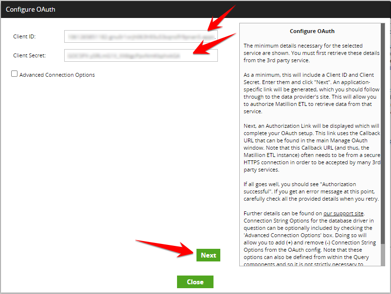 Matillion Configure OAuth