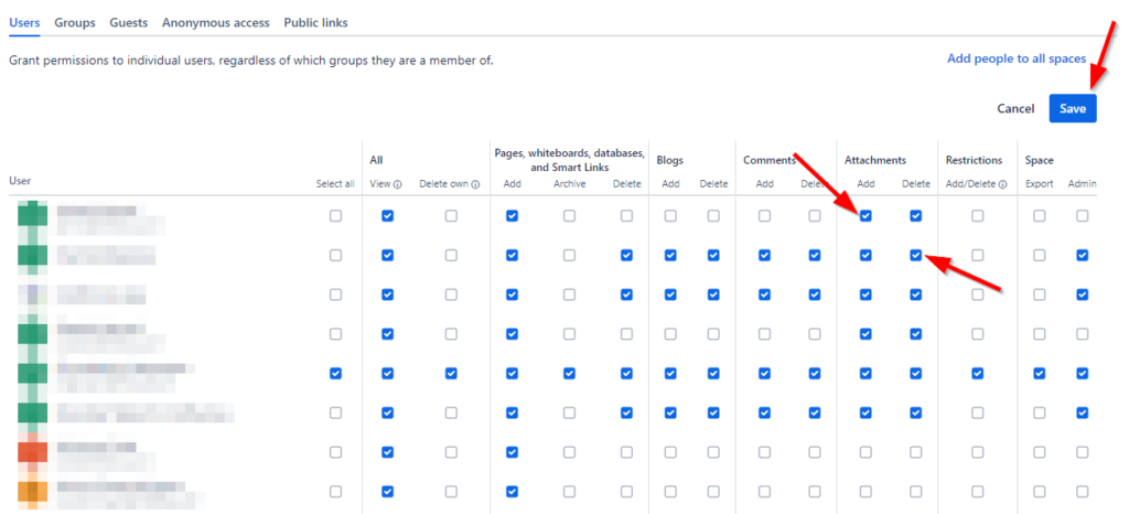 Confluence Add Attachment permission